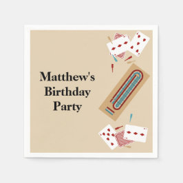 Cribbage Game Themed Personalisiertes Party Serviette