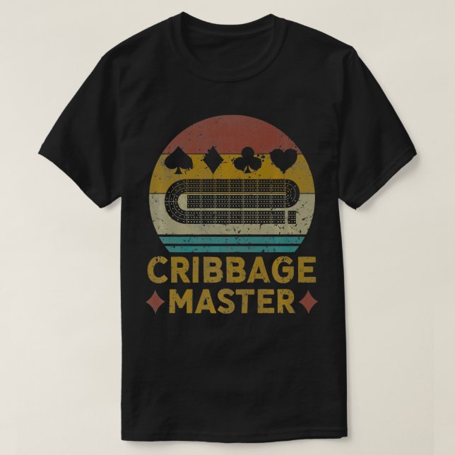 Cribbage Master Cribbage Liebhaber Vintage Kribbag T-Shirt (Design vorne)