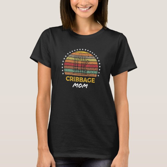 Cribbage Mom Board Game Quote Graphic T-Shirt (Vorderseite)