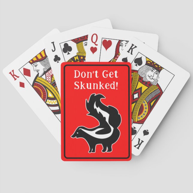 Cribbage - Nicht verschunzt Rot Schwarz und Weiß Spielkarten (Rückseite)