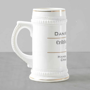 Cribbage Player und Cribbage Champion Bierglas