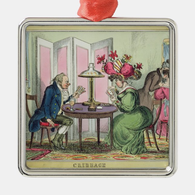 Cribbage, veröffentlicht von Thomas McLean, London Ornament Aus Metall (Vorne)