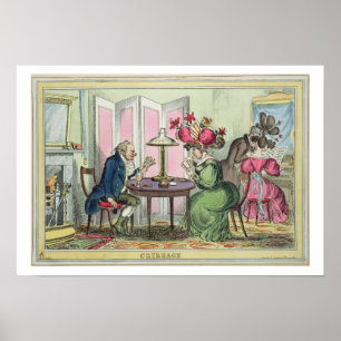 Cribbage, veröffentlicht von Thomas McLean, London Poster