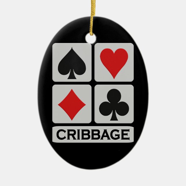 Cribbage Verzierung Keramik Ornament (Vorne)