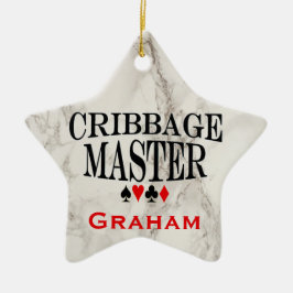 Cribbage Vorlagenpersonalisiertes Keramik Ornament