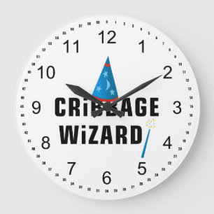Cribbage Wizard Große Wanduhr