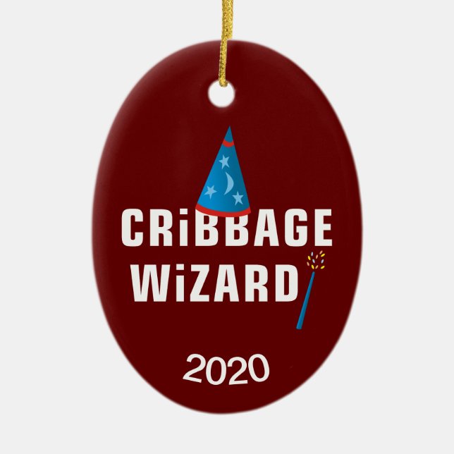 Cribbage Wizard Keramik Ornament (Vorne)