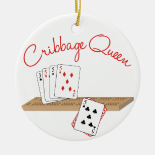 Cribbbage Queen Keramik Ornament
