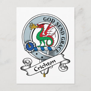 Crichton Clan Abzeichen Postkarte