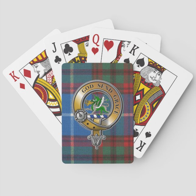 Crichton Tartan & Abzeichen Spielkarten (Rückseite)