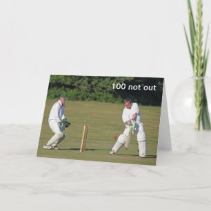 Cricket 100. Geburtstagskarte Karte