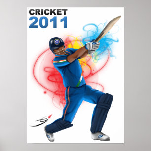 Cricket 2011 - Indien unterstützen Poster