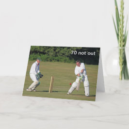 Cricket 70. Geburtstagskarte Karte