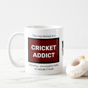 Cricket Addict Hinzufügen des Monogrammes Kaffeetasse