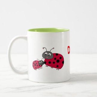 Cricket Alphabet und Ladybug-Tasse Zweifarbige Tasse
