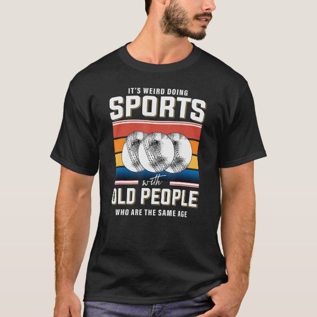 Cricket-Altersrente T-Shirt (Vorderseite)