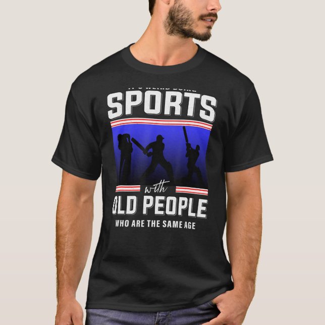 Cricket-Altersrente T-Shirt (Vorderseite)