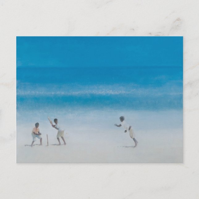 Cricket am Strand 2012 Postkarte (Vorderseite)