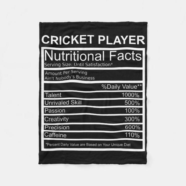 Cricket Apparel Cricket Lover Gift Cricket Player  Fleecedecke (Vorderseite)
