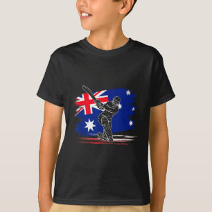 Cricket Australien Flagge Cricket Sport Liebhaber T-Shirt