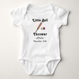 Cricket Baby Shower Little Ball Thrower Cricketer Strampler