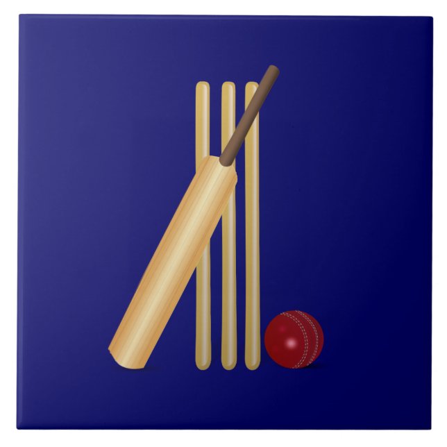 Cricket - Ball, Fledermaus und Ball Fliese (Vorderseite)