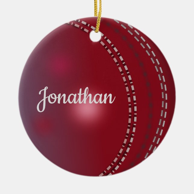 Cricket Ball Ornament (Vorne)