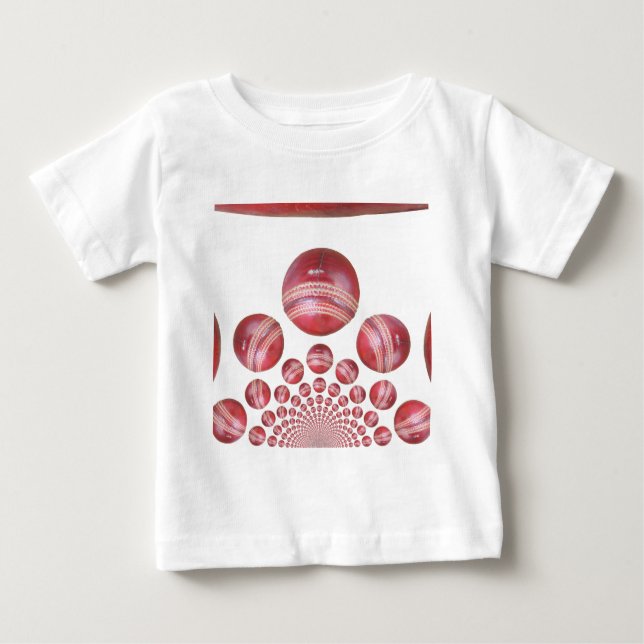Cricket Ball Print des Sportlover Baby T-shirt (Vorderseite)