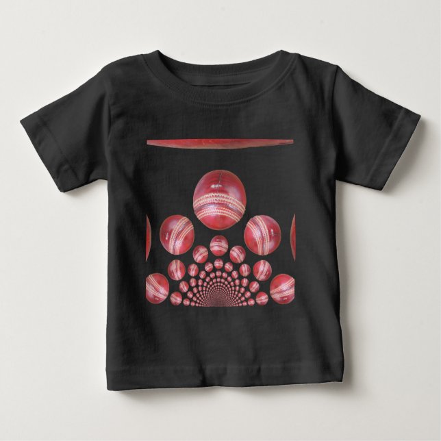 Cricket Ball Print des Sportlover Baby T-shirt (Vorderseite)