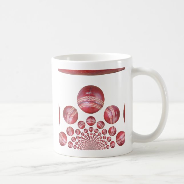 Cricket Ball Print des Sportlover Kaffeetasse (Rechts)