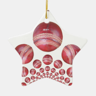 Cricket Ball Print des Sportlover Keramikornament