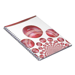Cricket Ball Print des Sportlover Notizblock