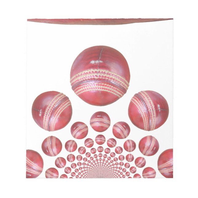 Cricket Ball Print des Sportlover Notizblock (Vorderseite)