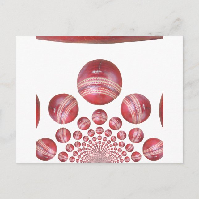 Cricket Ball Print des Sportlover Postkarte