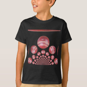Cricket Ball Print des Sportlover T-Shirt