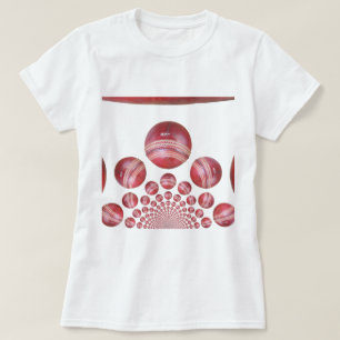 Cricket Ball Print des Sportlover T-Shirt