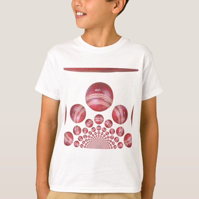 Cricket Ball Print des Sportlover T-Shirt (Vorderseite)