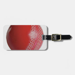 Cricket Ball Red Anpassen mit Ihrem Namen Gepäckanhänger