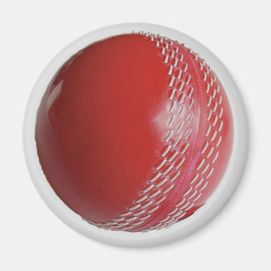 Cricket Ball Red Anpassen mit Ihrem Namen Magnet