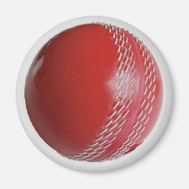 Cricket Ball Red Anpassen mit Ihrem Namen Magnet (Vorne)