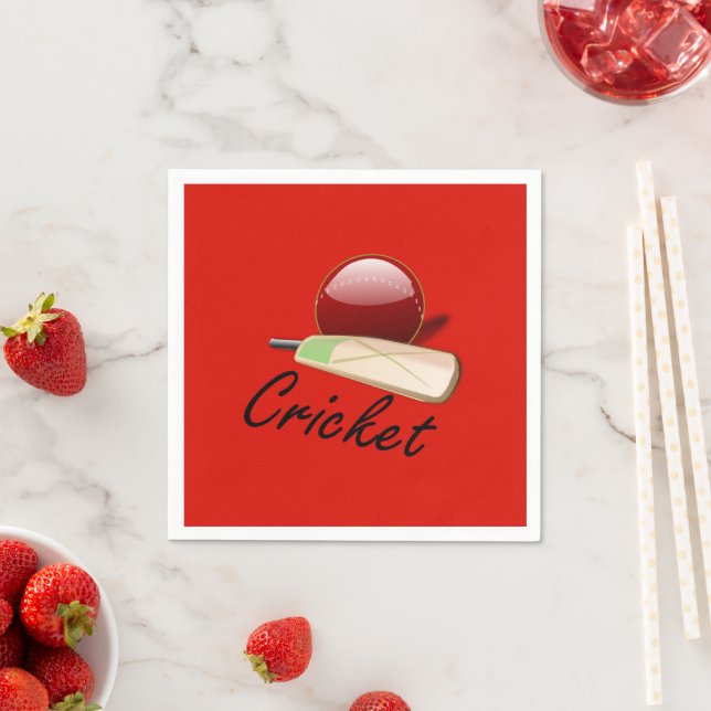 Cricket Ball, Serviette (Beispiel)