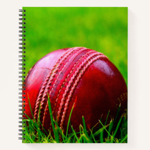 Cricket Ball Sport personalisieren Sie es mit Text Notizbuch
