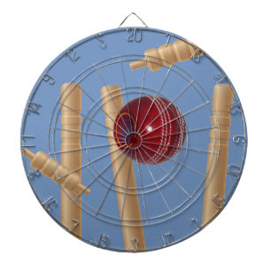 Cricket Ball und Stumps, Dartscheibe
