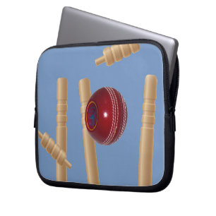 Cricket Ball und Stumps, Laptopschutzhülle