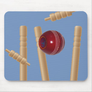 Cricket Ball und Stumps, Mousepad