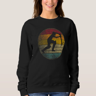 Cricket Bat Ball Gif Retro Style Vintager 70er 80e Sweatshirt