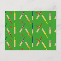 Cricket Bats/Balls Post Card