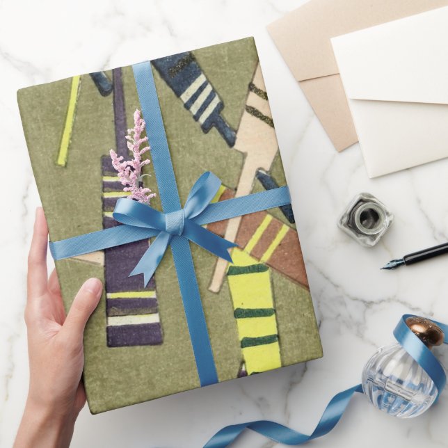 Cricket Bats Sports Geschenkpapier (Schenken)