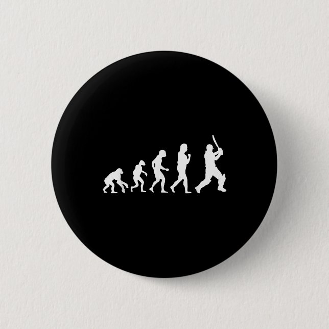 Cricket Batsman Evolution For Cricketer Players Fu Button (Vorderseite)