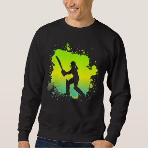 Cricket Batsman Tshirt für Cricketer Retro Girls C